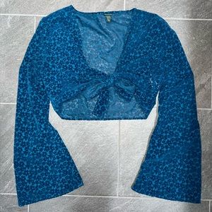 Wild Fable cover-up blue flare long sleeve